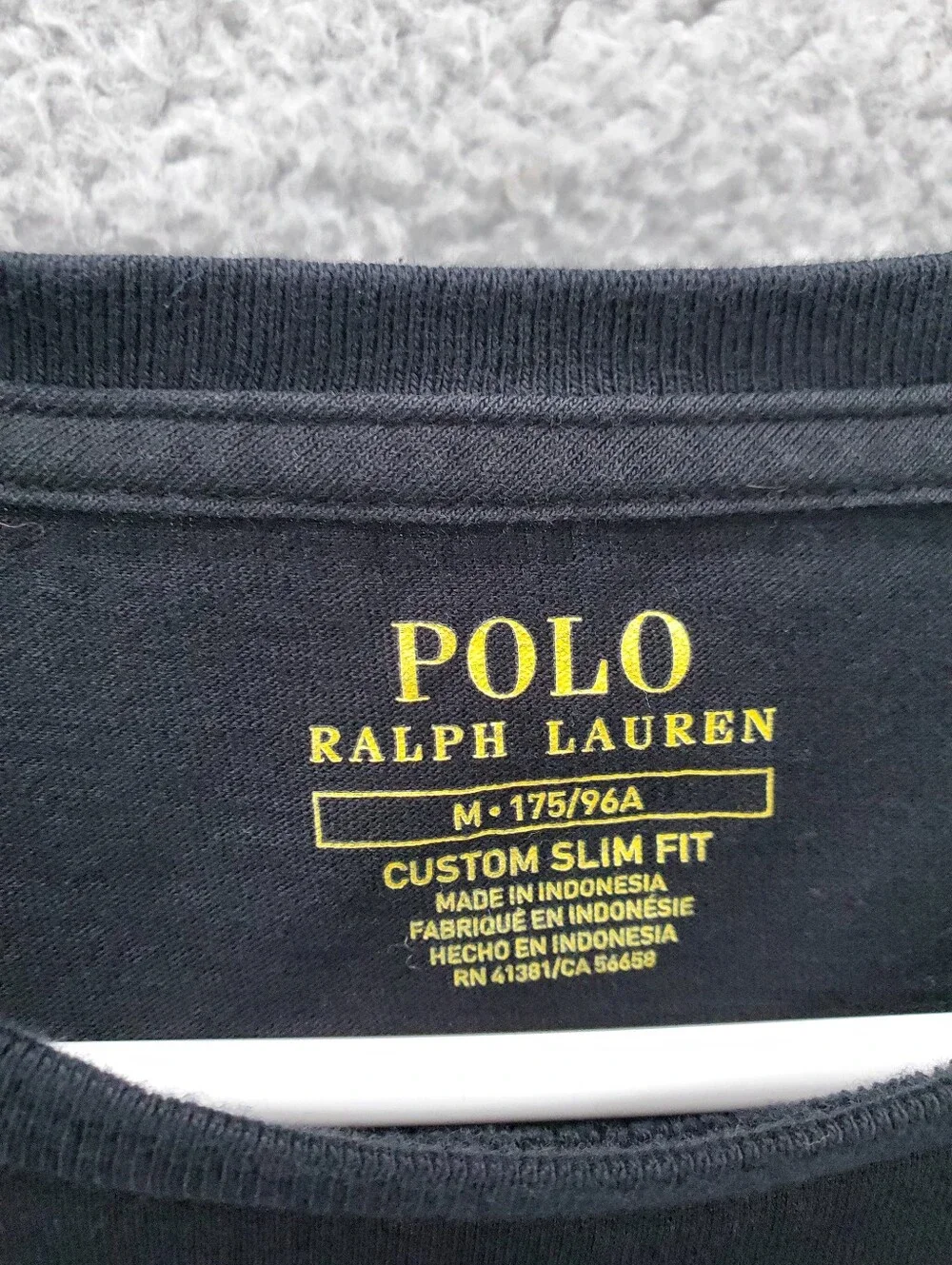 Polo Ralph Lauren T Shirt Mens Medium Black Custom Slim Fit